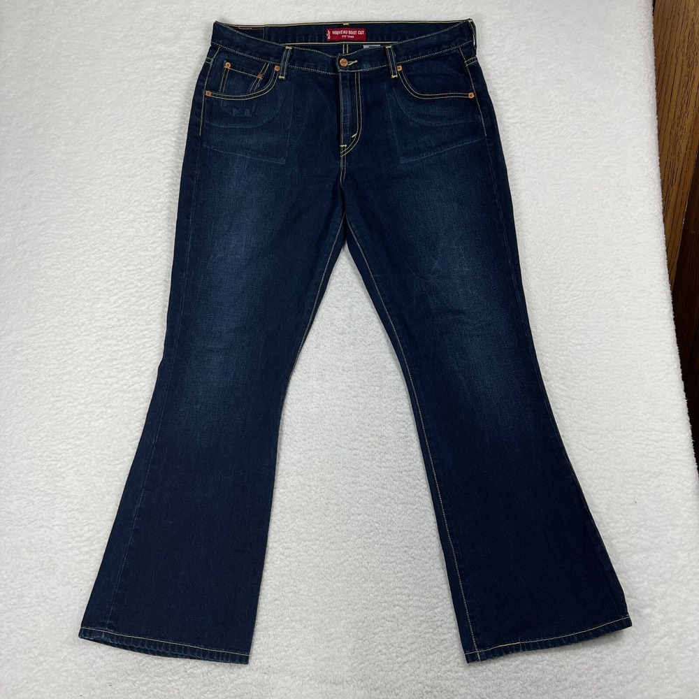 Levis 515 Jeans Women's 16 (36.5x31) Nouveau Bootcut Low Rise Dark Blue Denim